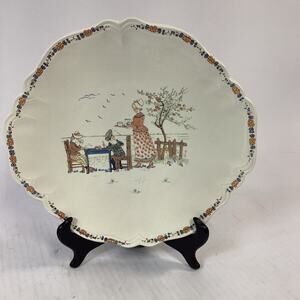 Sarreguemines Enfants Richard Rond Gebak/Taart Schaal- Round Cake Plate/Serving